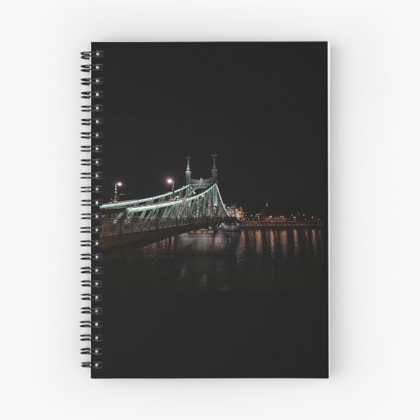 Item preview, Liberty Freedom Bridge in Budapest, Hungary at Night  designed and sold by beccainskeep.