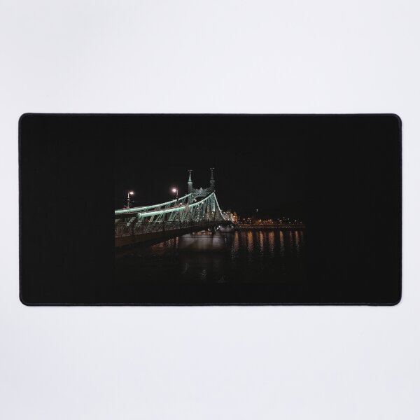 Item preview, Liberty Freedom Bridge in Budapest, Hungary at Night  designed and sold by beccainskeep.
