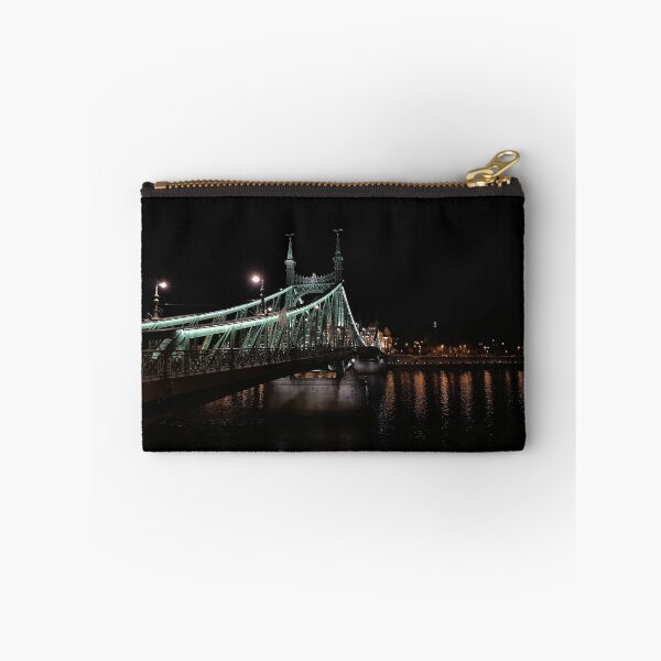 Item preview, Liberty Freedom Bridge in Budapest, Hungary at Night  designed and sold by beccainskeep.