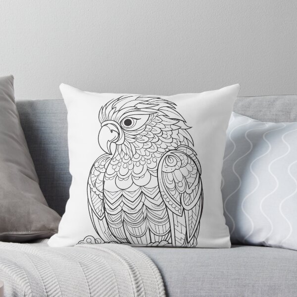 Item preview, Parrot Coloring Page Pattern  designed and sold by DavidColoring.
