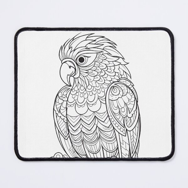 Item preview, Parrot Coloring Page Pattern  designed and sold by DavidColoring.