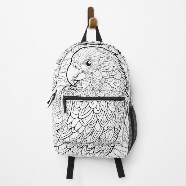 Item preview, Parrot #3 Coloring Page Pattern designed and sold by DavidColoring.