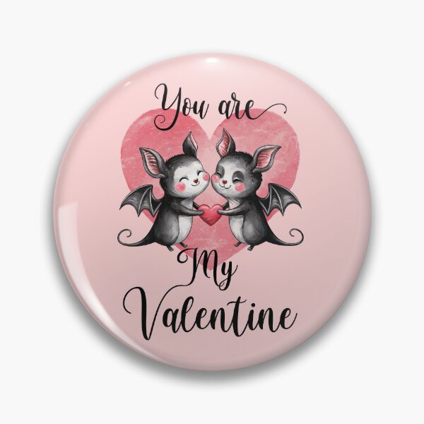 Item preview, Cute Valentine's Bats with Heart - Greeting Card, Sticker, Button, Pillow designed and sold by SpecialtiesShop.
