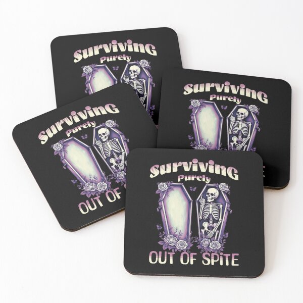 Item preview, Surviving Purely Out Of Spite Comfort  Funny Goth Celestial Skeleton and butterfly Lover Gothic Boho Woman  designed and sold by MotivaChic.