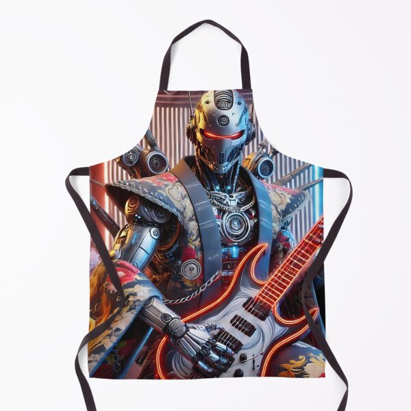 Item preview, Rock Samurai Robots in Kimono – Fusion of Tradition and Futurism - Model 4 designed and sold by NeonBot_Shop.