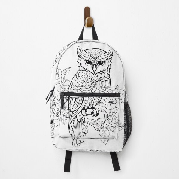 Item preview, Owl Coloring Page Pattern designed and sold by DavidColoring.