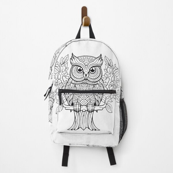 Item preview, Owl #2 Coloring Page Pattern designed and sold by DavidColoring.