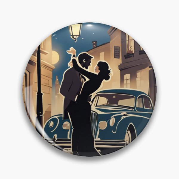 Item preview, "A Couple Dancing Under a Streetlight on a Cobblestone Street" designed and sold by Filmcharlie-Shop.