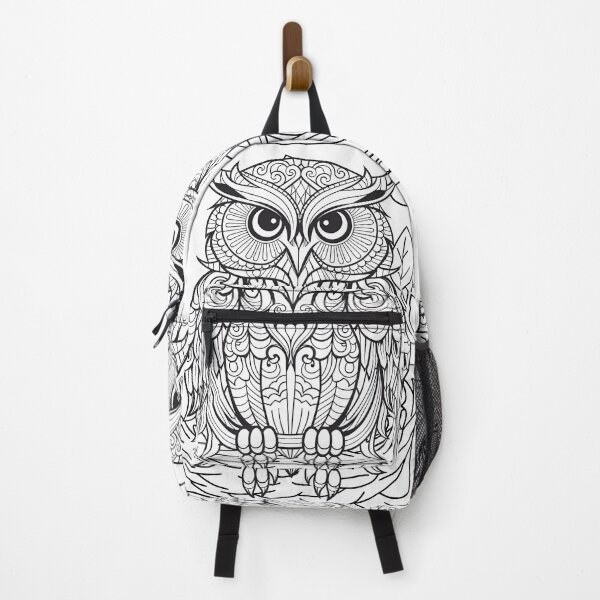 Item preview, Owl #4 Coloring Page Pattern designed and sold by DavidColoring.