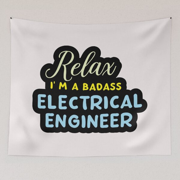 Item preview, Relax i am a Badass Electrical Engineer Shirts and Gifts for Electrical Engineering Students and Engineers designed and sold by Science Engineering Gifts.