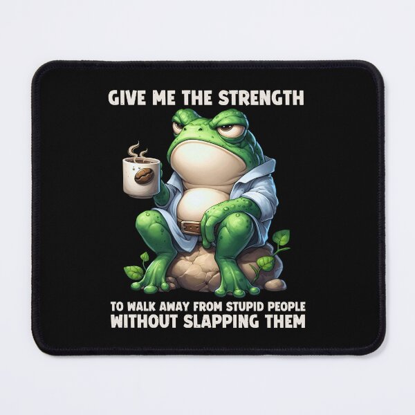 Item preview, Frog Drinking Coffee, Funny Frog Meme For Coffee Lover designed and sold by GroovyFusion.