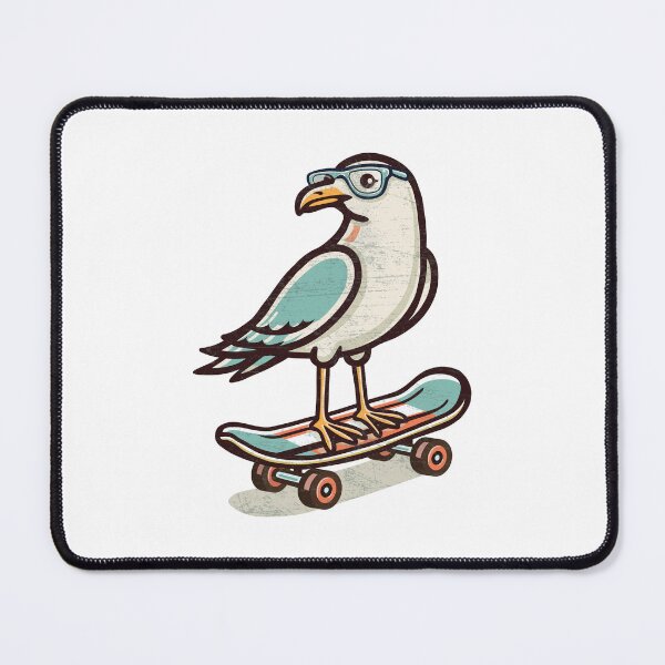 Item preview, Seagull on a Skateboard Retro Beach Style designed and sold by shufti.