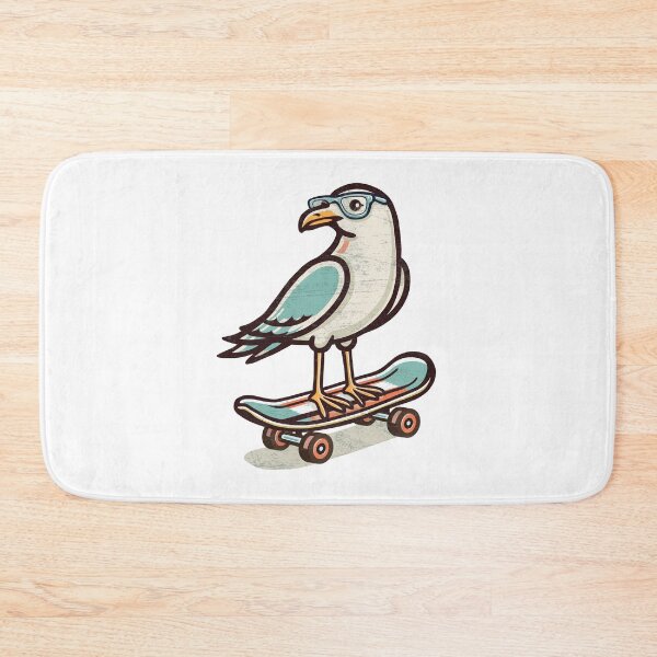 Item preview, Seagull on a Skateboard Retro Beach Style designed and sold by shufti.