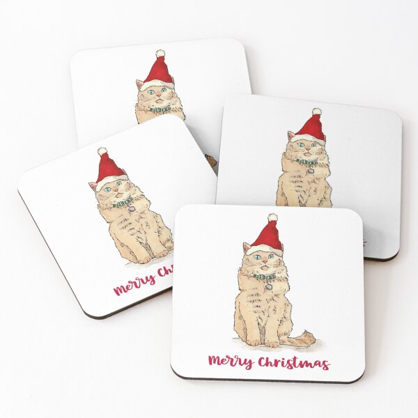 Item preview, Merry Christmas Cat designed and sold by inKseparable.