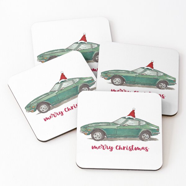 Item preview, Merry Christmas Datsun Coupe Car designed and sold by inKseparable.