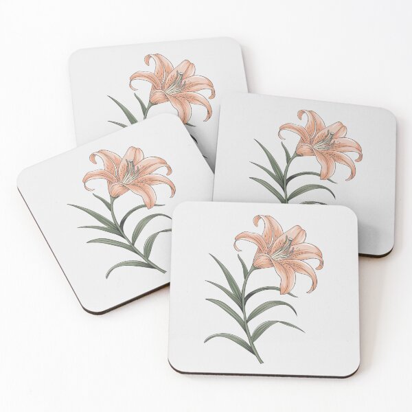 Item preview, FLOR LÍRIO COR LARANJA PASTEL FUNDO BRANCO DESENHO designed and sold by khufra1.