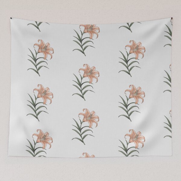 Item preview, FLOR LÍRIO COR LARANJA PASTEL FUNDO BRANCO DESENHO designed and sold by khufra1.