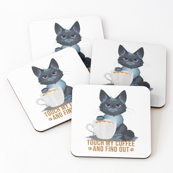 Item preview, Grumpy Coffee Kitty - Touch My Coffee and Find Out designed and sold by NMT Designs.