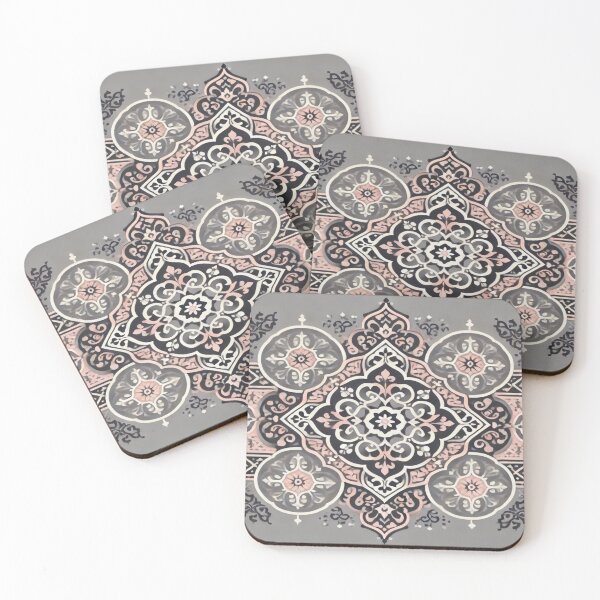 Item preview, Moorish Sophistication in Pearl Gray and Blush Pink designed and sold by FAONIM.
