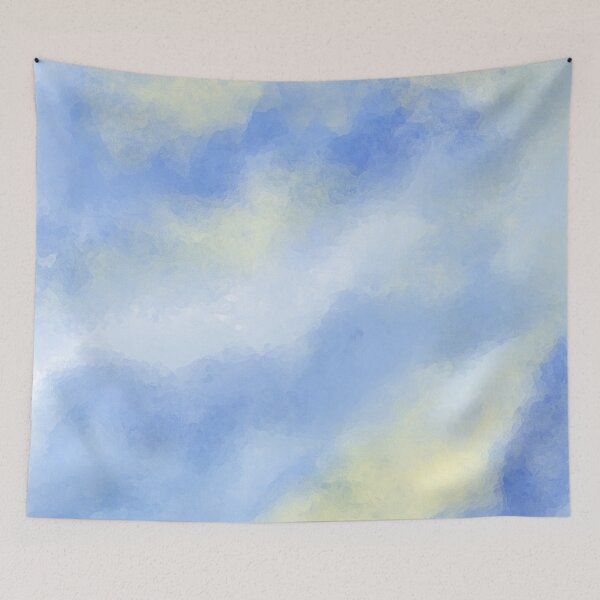 Item preview, Yellow Blue Watercolor Painting designed and sold by Magin100.