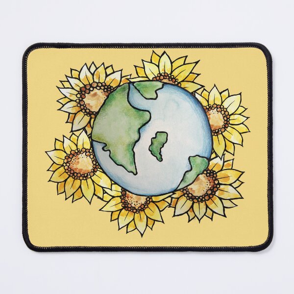 Item preview, Earth Day sunflower earth designed and sold by FrictionMaxxing.