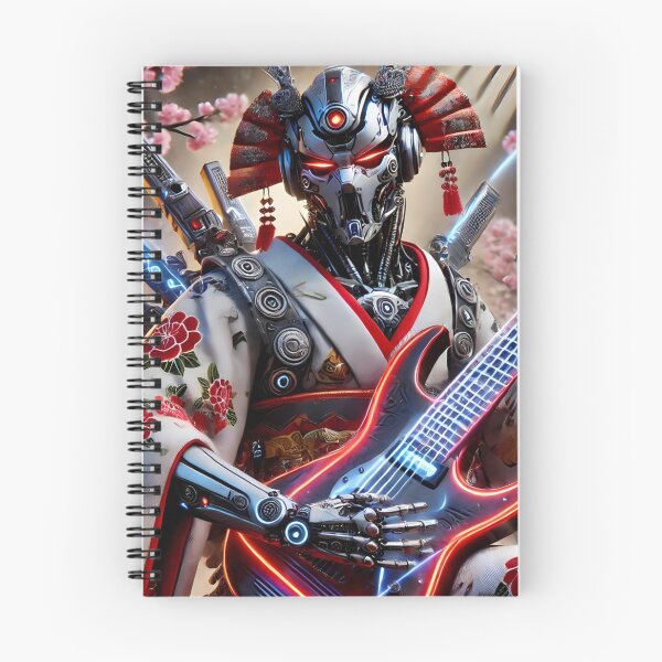 Item preview, Rock Samurai Robots in Kimono – Fusion of Tradition and Futurism - Model 6 designed and sold by NeonBot_Shop.