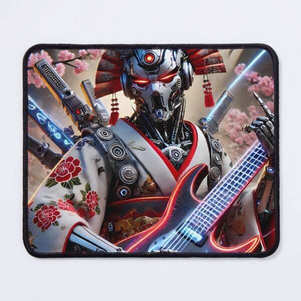 Item preview, Rock Samurai Robots in Kimono – Fusion of Tradition and Futurism - Model 6 designed and sold by NeonBot_Shop.