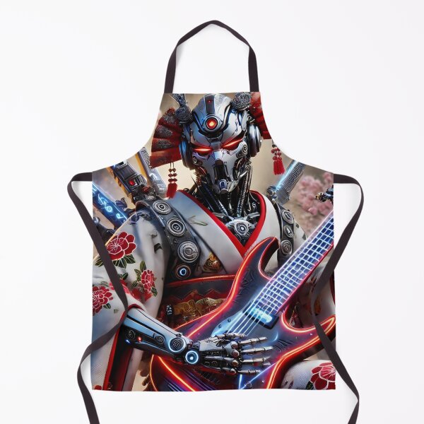 Item preview, Rock Samurai Robots in Kimono – Fusion of Tradition and Futurism - Model 6 designed and sold by NeonBot_Shop.