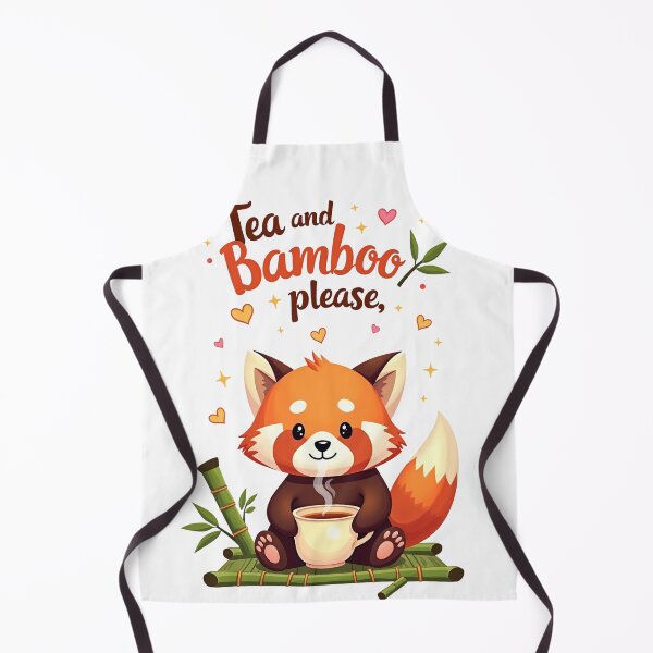 Item preview, Red Panda Drinking Tea - Tea and Bamboo pleas designed and sold by Bulwshop.
