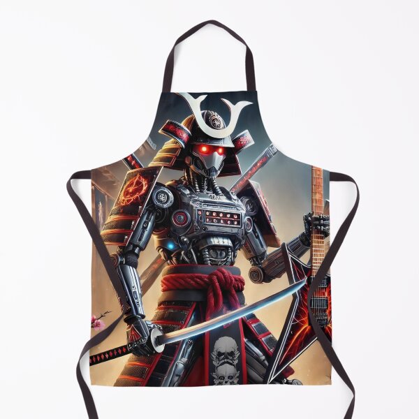 Item preview, Rock Samurai Robots in Kimono – Fusion of Tradition and Futurism - Model 5 designed and sold by NeonBot_Shop.