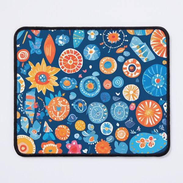 Item preview, Colorful Abstract Pattern with Flowers and Shapes designed and sold by LoveingShop.
