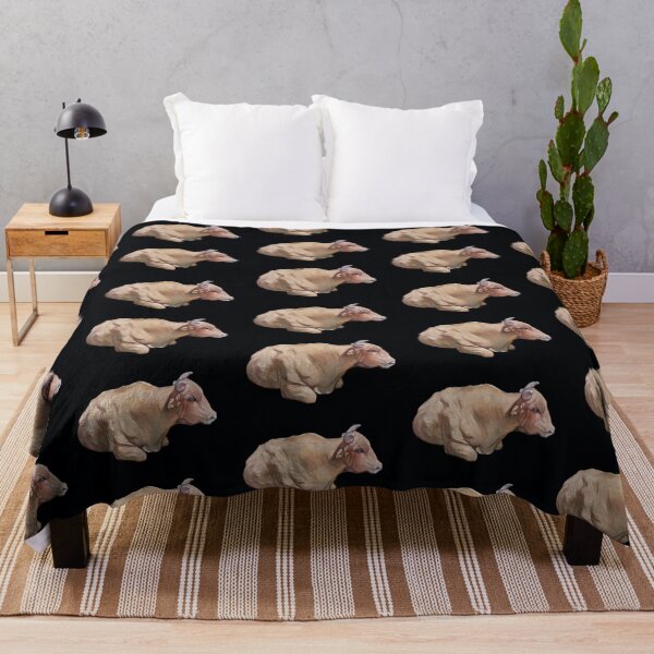 Item preview, Blonde BULL Lying Down, Freehand Illustration designed and sold by JoyfulWhimsy.