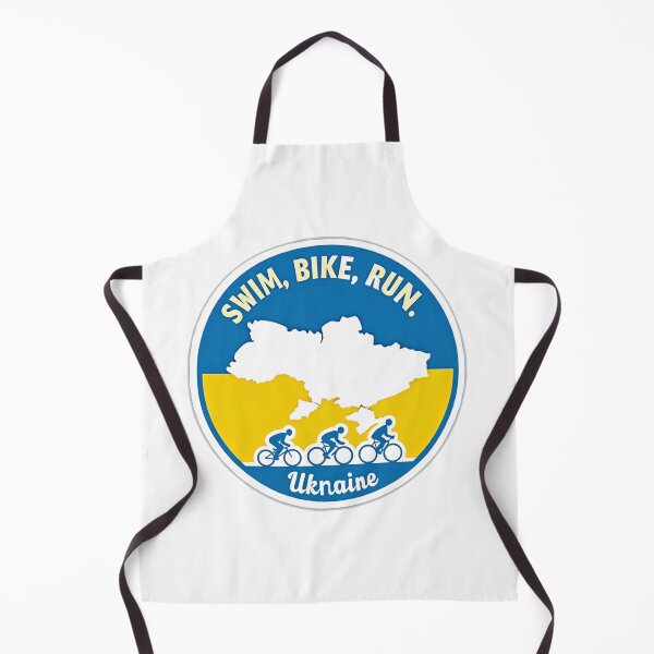Item preview, Swim, Bike, Run Ukraine – National Pride Athlete Gear designed and sold by Triathlongram.