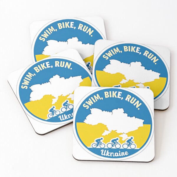 Item preview, Swim, Bike, Run Ukraine – National Pride Athlete Gear designed and sold by Triathlongram.