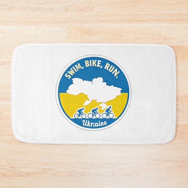 Item preview, Swim, Bike, Run Ukraine – National Pride Athlete Gear designed and sold by Triathlongram.