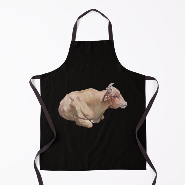 Item preview, Blonde BULL Lying Down, Freehand Illustration designed and sold by JoyfulWhimsy.