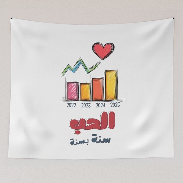 Item preview, Love Through the Years (2022-2025) | One Year at a Time, Valentine’s Edition- ميمز عيد الحب بالعربي فالنتاين مضحك designed and sold by FUNqoosh.