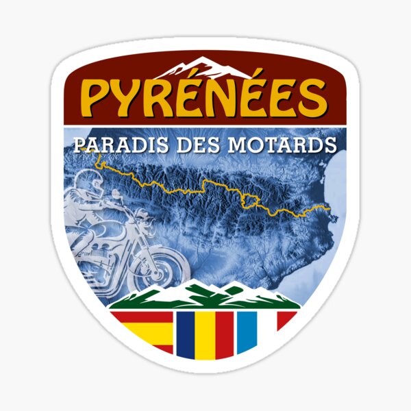 Vista previa del artículo con la obra «Pirineos | FR | Autocollant», diseñado y vendido por Moppedhotel.