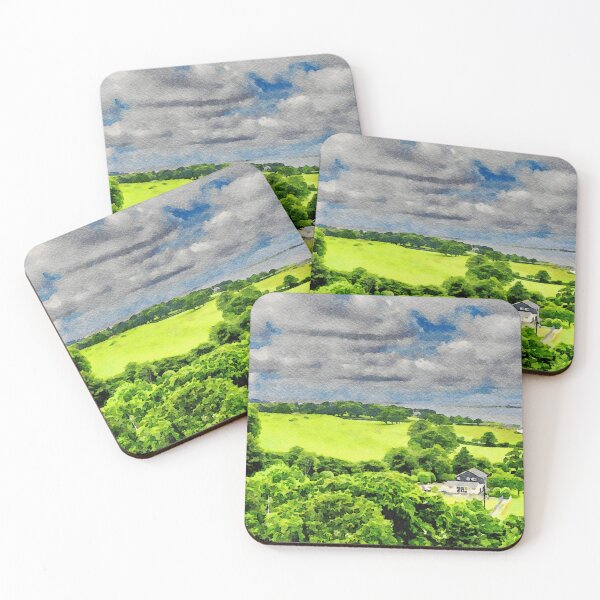 Item preview, Scenic watercolor landscape of Caernarfon countryside in Wales designed and sold by GestaltImagery.