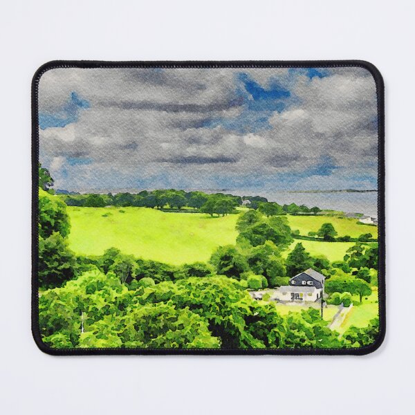 Item preview, Scenic watercolor landscape of Caernarfon countryside in Wales designed and sold by GestaltImagery.