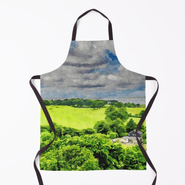 Item preview, Scenic watercolor landscape of Caernarfon countryside in Wales designed and sold by GestaltImagery.