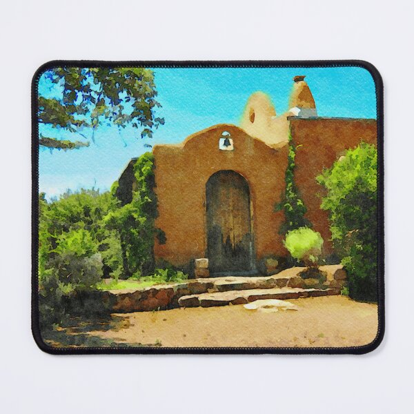 Item preview, Watercolor painting of traditional adobe architecture in Taos, New Mexico designed and sold by GestaltImagery.