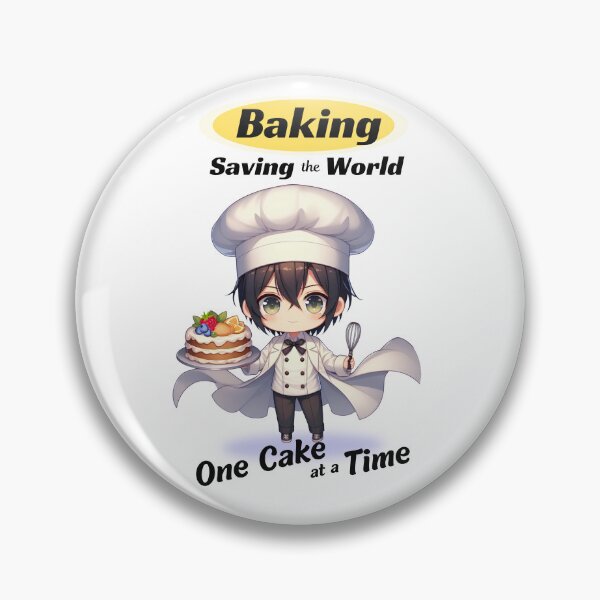 Item preview, Baking: Saving The World One Cake At A Time - Fun Baking Themed Gifts With Anime Style Baker Holding Cake And Spatula designed and sold by kassiekewl.