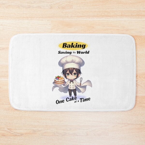 Item preview, Baking: Saving The World One Cake At A Time - Fun Baking Themed Gifts With Anime Style Baker Holding Cake And Spatula designed and sold by kassiekewl.