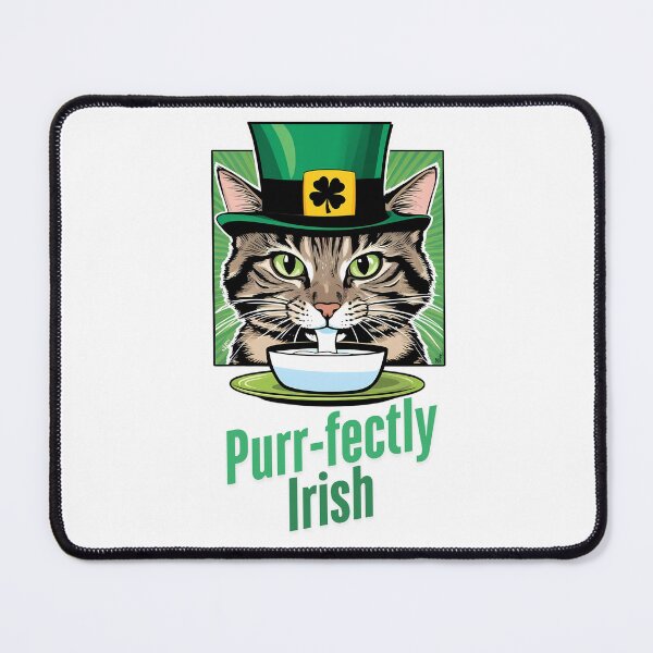 Aperçu de l'œuvre Purr-fectly Irish créée et vendue par likeforcode.