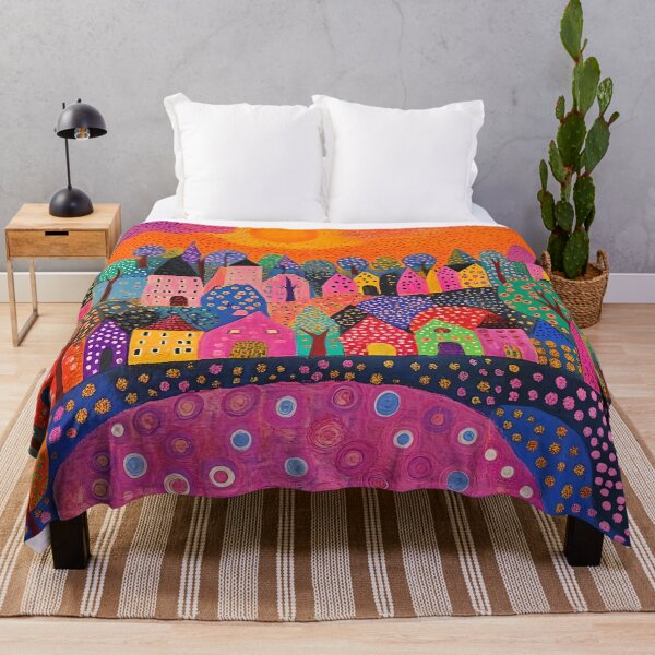 Item preview, Pink Pond by Neon Folk Art Village designed and sold by Neika Shimm Designs.