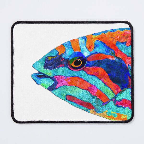 Item preview, Colorful Tropical Fish Art Wrasse 2 designed and sold by Sharon Cummings Art.
