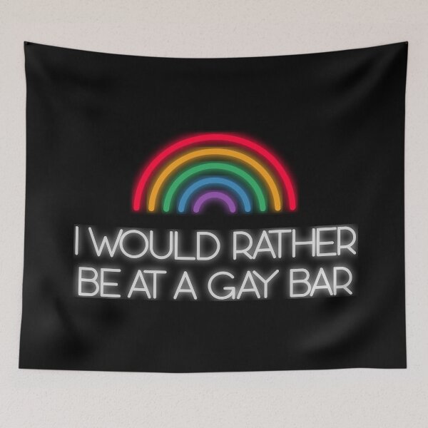 Item preview, I would rather be at a gay bar designed and sold by remerasnerdas.