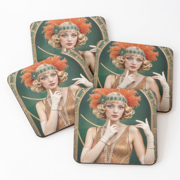 Item preview, Wall Art - Vintage Art Deco Girl #11 - Large designed and sold by ForeverPrintsOK.