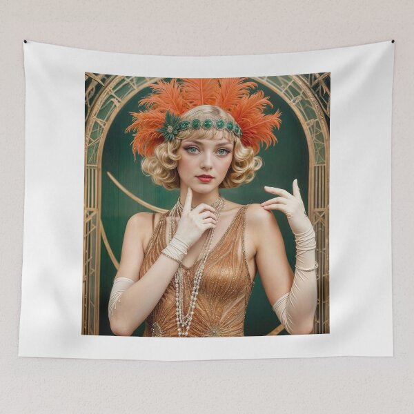 Item preview, Wall Art - Vintage Art Deco Girl #11 - Large designed and sold by ForeverPrintsOK.